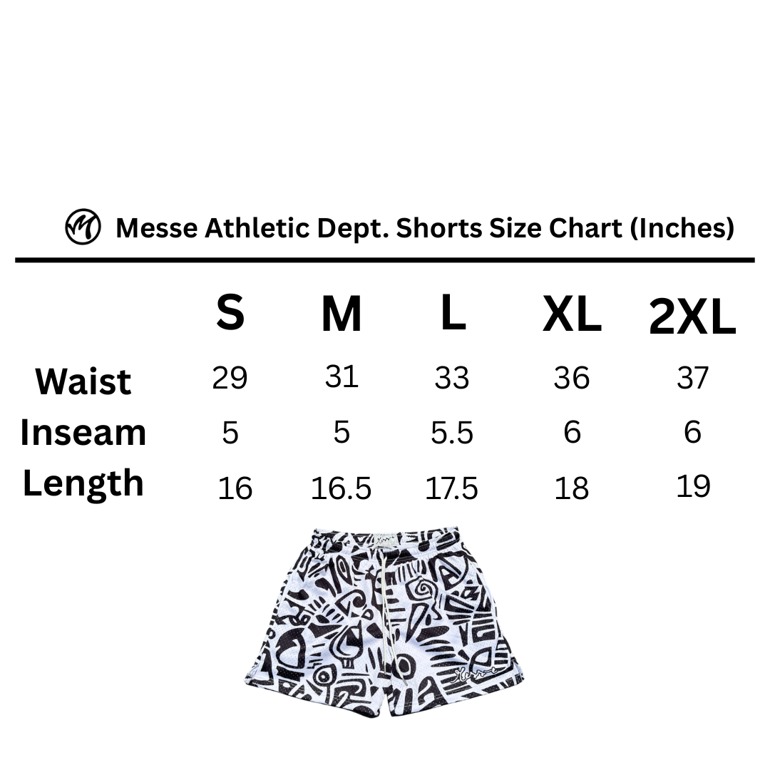 Black Tribal Mesh Shorts