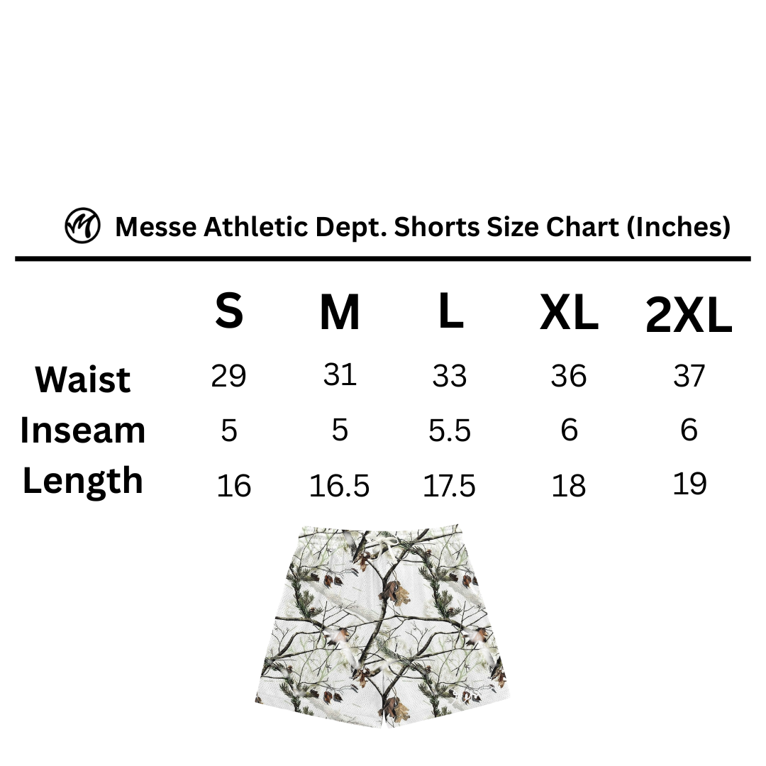 White Camo Mesh Shorts