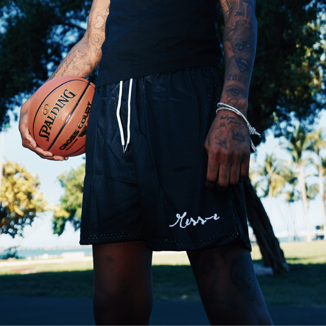 Classic Black Mesh Shorts