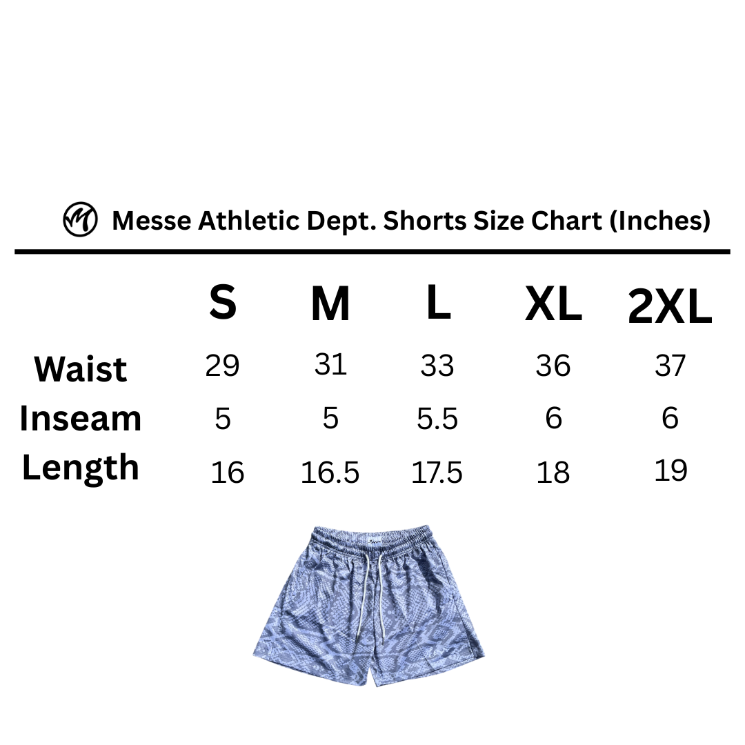 White Snakeskin Mesh Shorts
