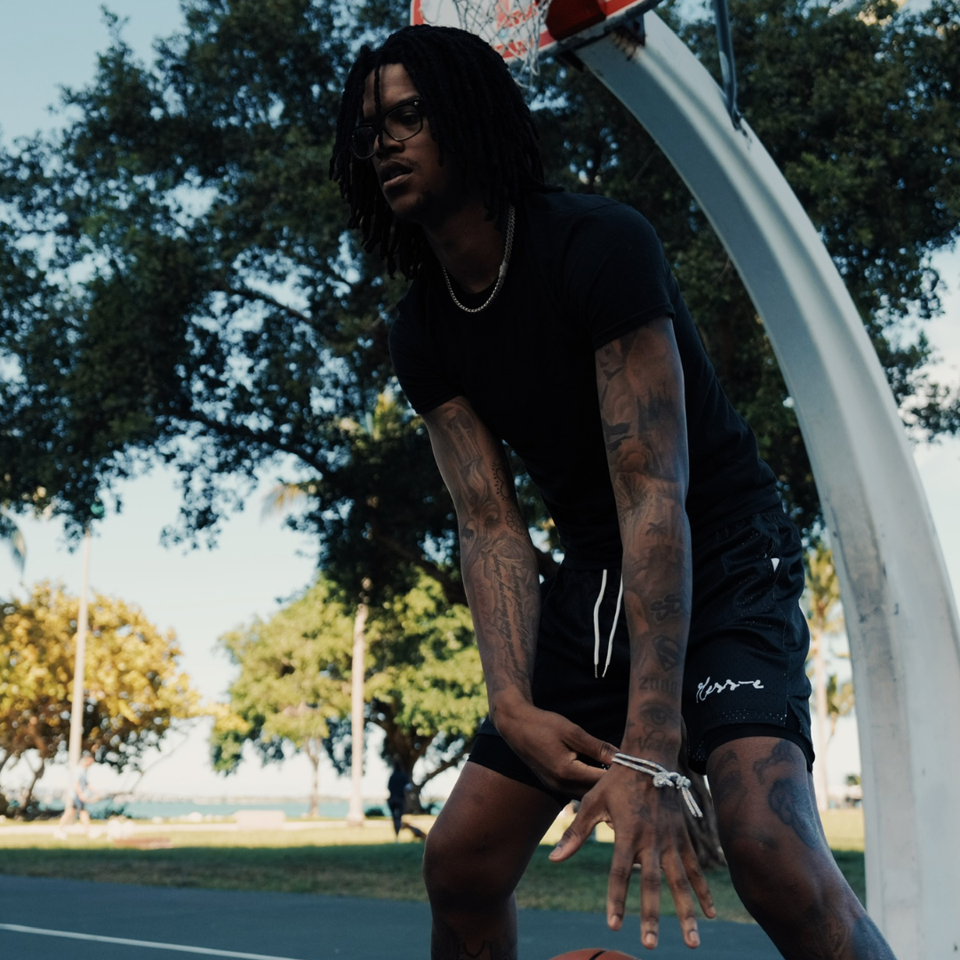 Classic Black Mesh Shorts
