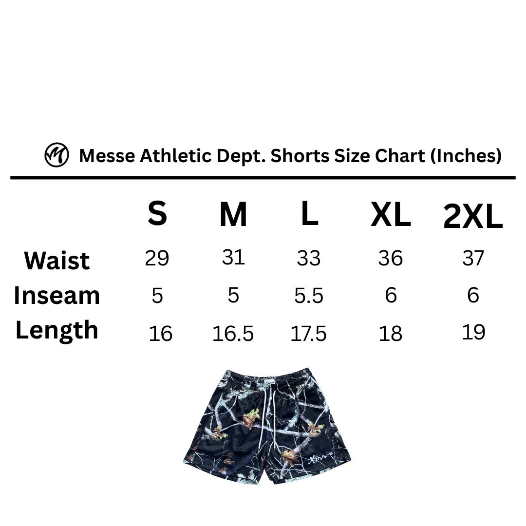 Black Camo Mesh Shorts