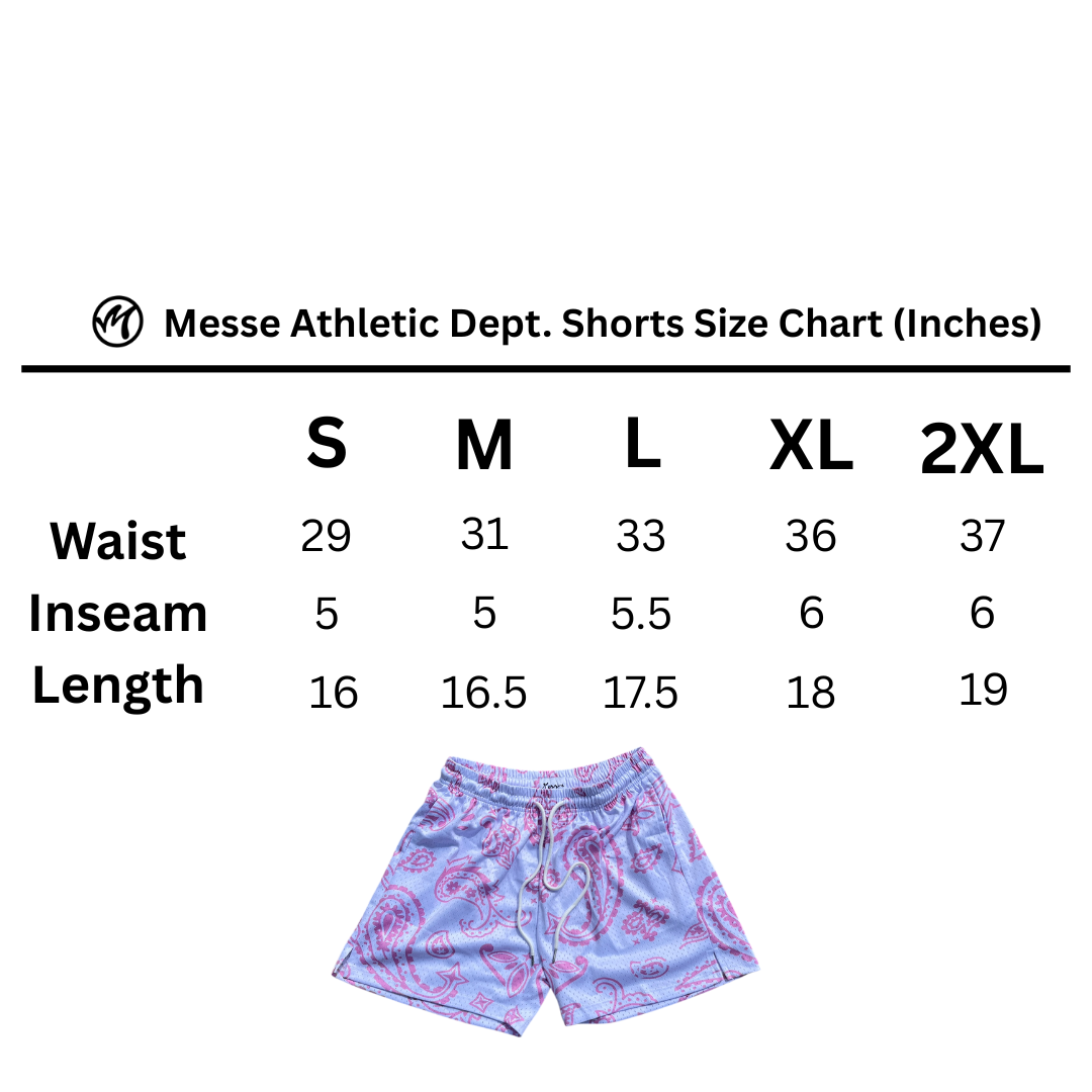 Pink Paisley Mesh Shorts