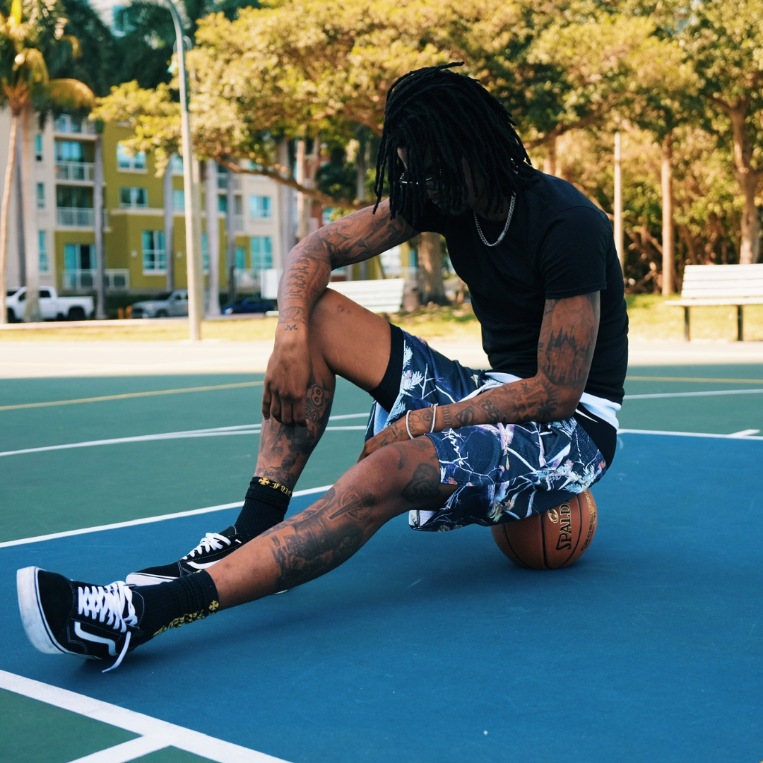Black Camo Mesh Shorts