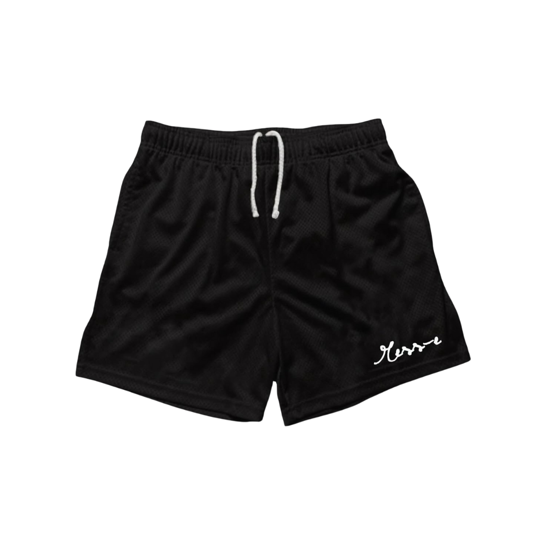 Classic Black Mesh Shorts