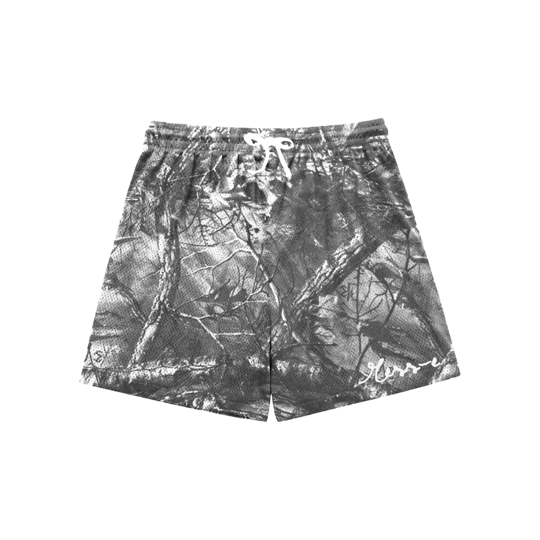 Grey Camo Mesh Shorts