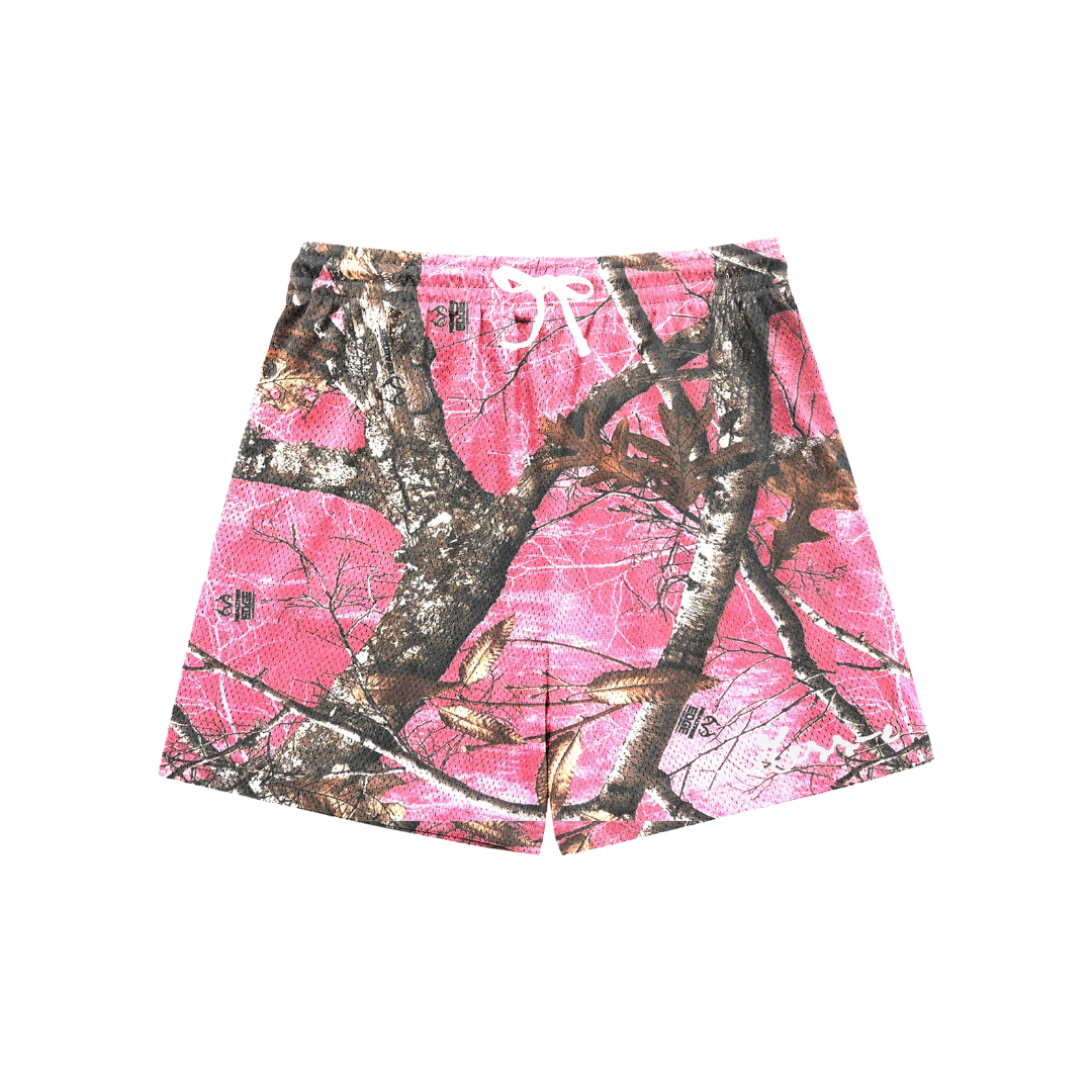 Pink Camo Mesh Shorts